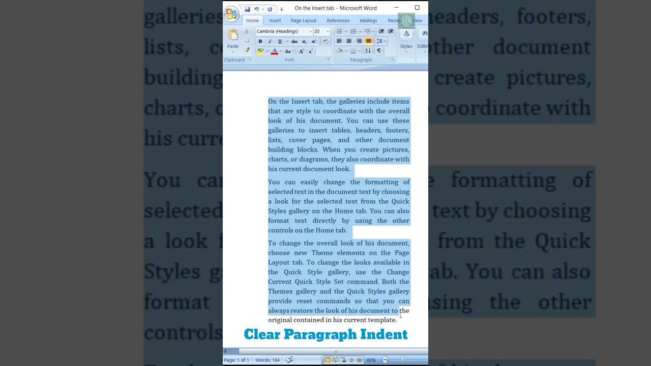 How to Clear Indent Paragraphs in MS Word | Clear a Paragraph Indent #msword #paragraph #indent