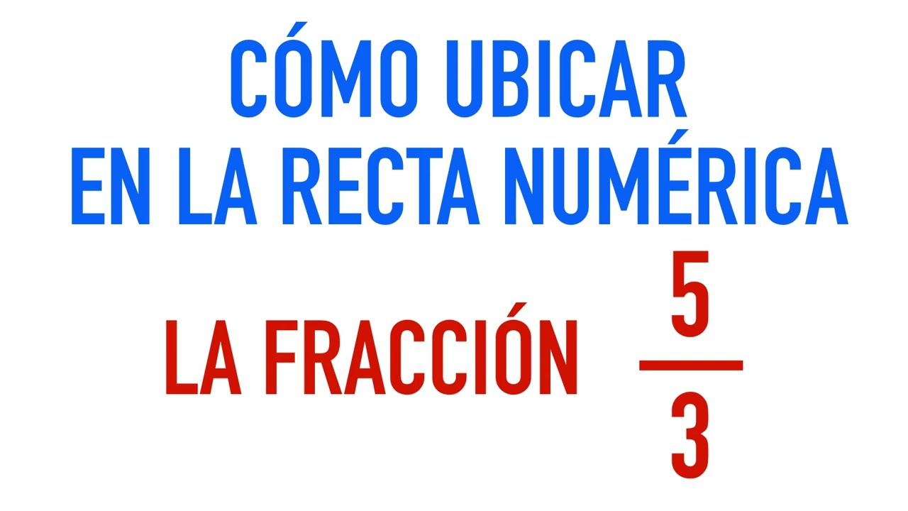 Cómo ubicar en la recta numérica una fracción - Ubicar 5/3