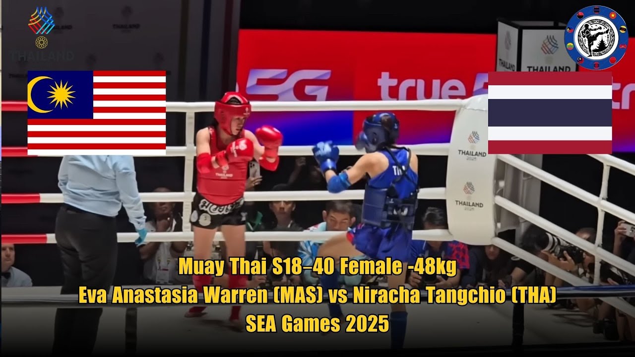 Muay Thai S18–40 Female -48kg: Eva Anastasia Warren (MAS) vs Niracha Tangchio (THA) – SEA Games 2025