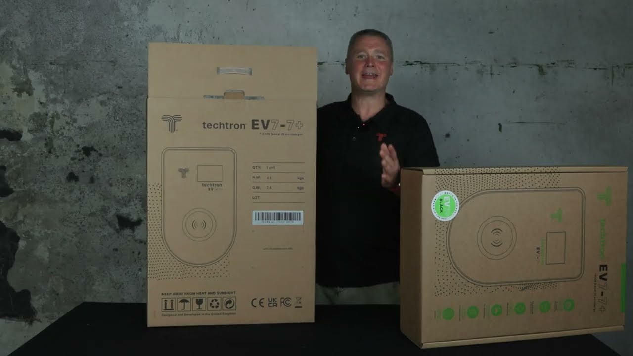 UNBOXING the techron EV7-7+ Smart Charger! 7.6 kW Level 2 EV Charging with WiFi & Bluetooth Setup