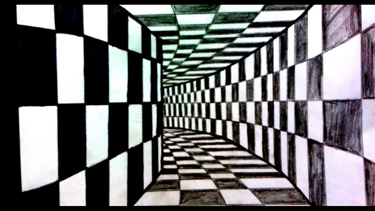 How to draw a 3D tunnel; 3D Arts