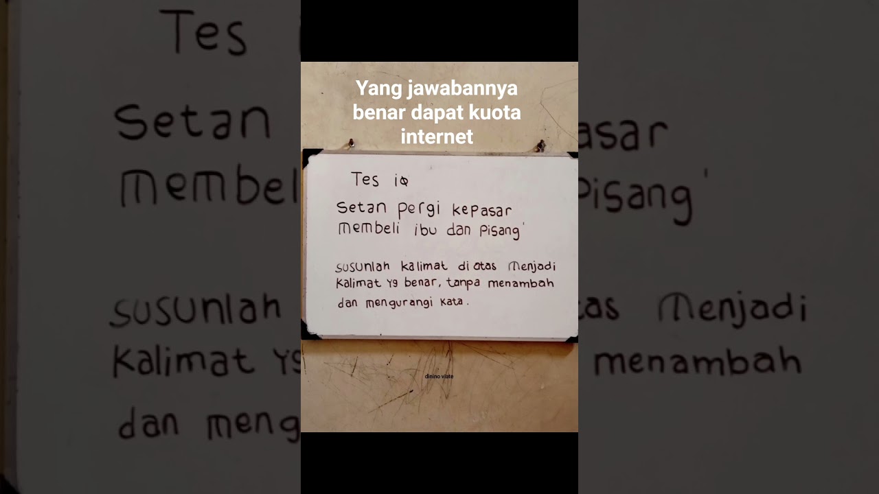 yang bisa jawab tulis dikomentar 