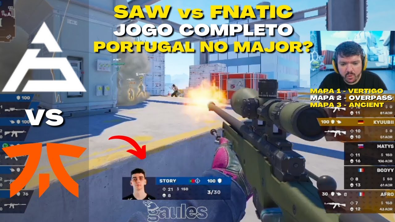 SAW vs FNATIC (Jogo Completo) PGL CS2 Major Copenhagen 2024 Europe RMR A