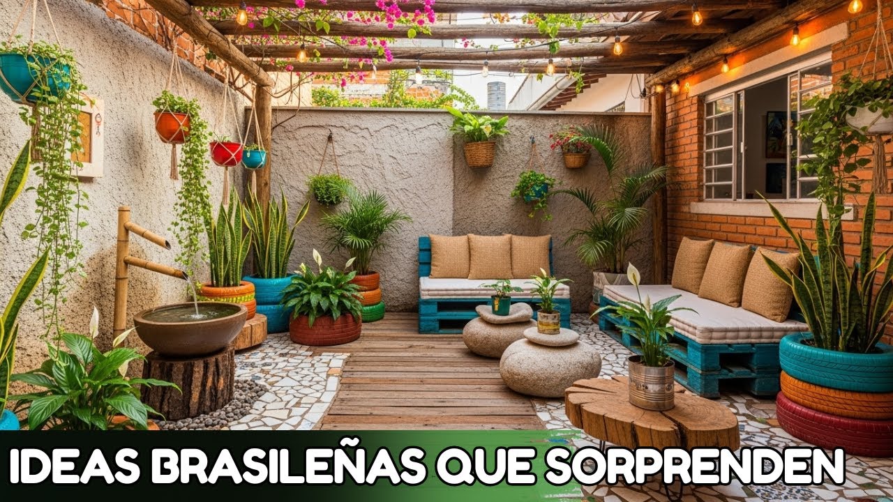 Ideas Brasileñas Para Transformar Patios Pequeños con Poco Dinero