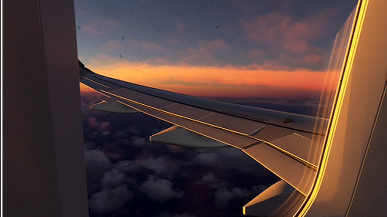 Sunset Above the Clouds → Rainy Night Landing | Window View SBCT–SBGR | 34 Minutes