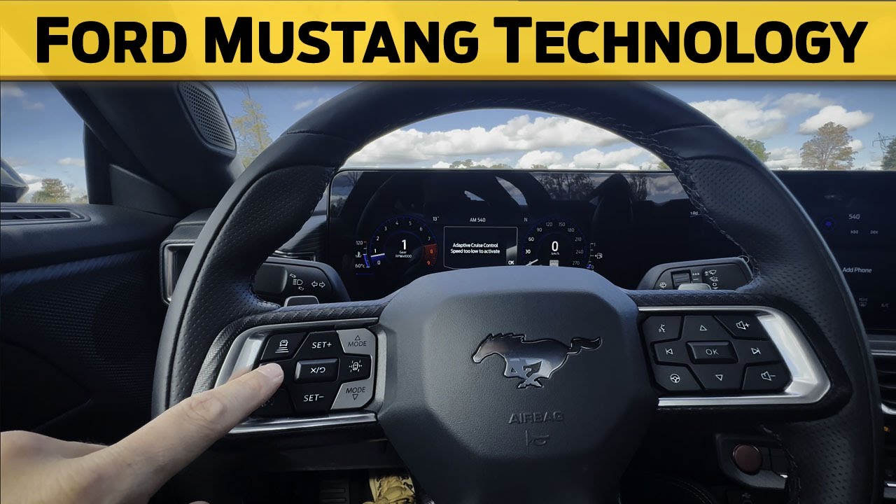 Как пользоваться адаптивным и обычным круиз-контролем в Ford Mustang (2024-2025)