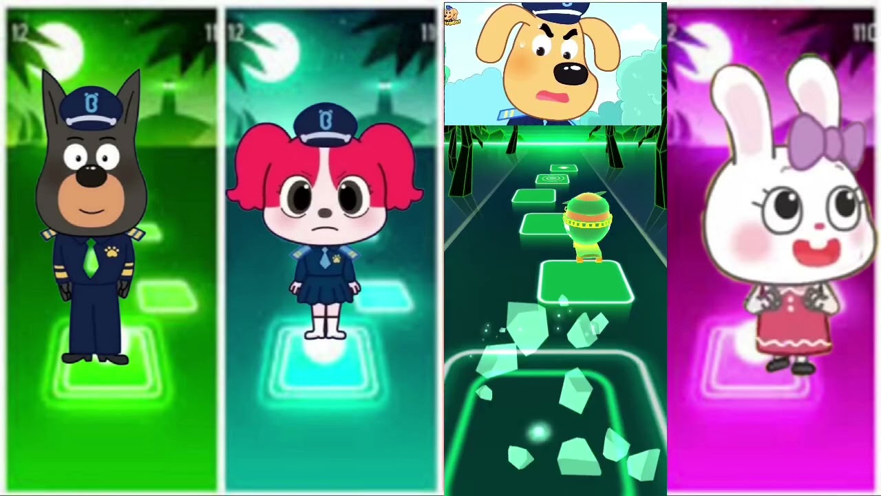 Sheriff Labrador 🆚Police Officer 🆚 Sheriff Papillon 🆚 Sheriff Labrador 🎶 Tiles Hop EDM Rush210