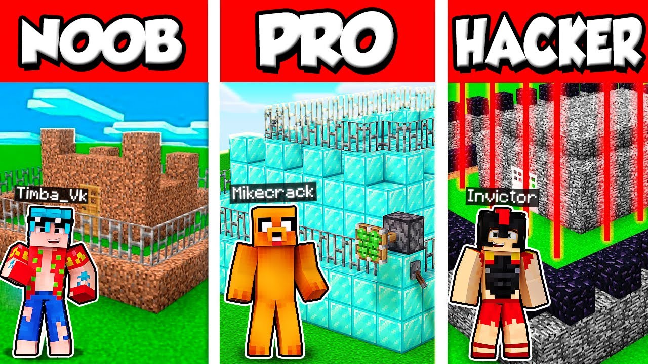 MINECRAFT: BASE SECRETA SEGURA NOOB Vs PRO Vs HACKER 😱 Los COMPAS