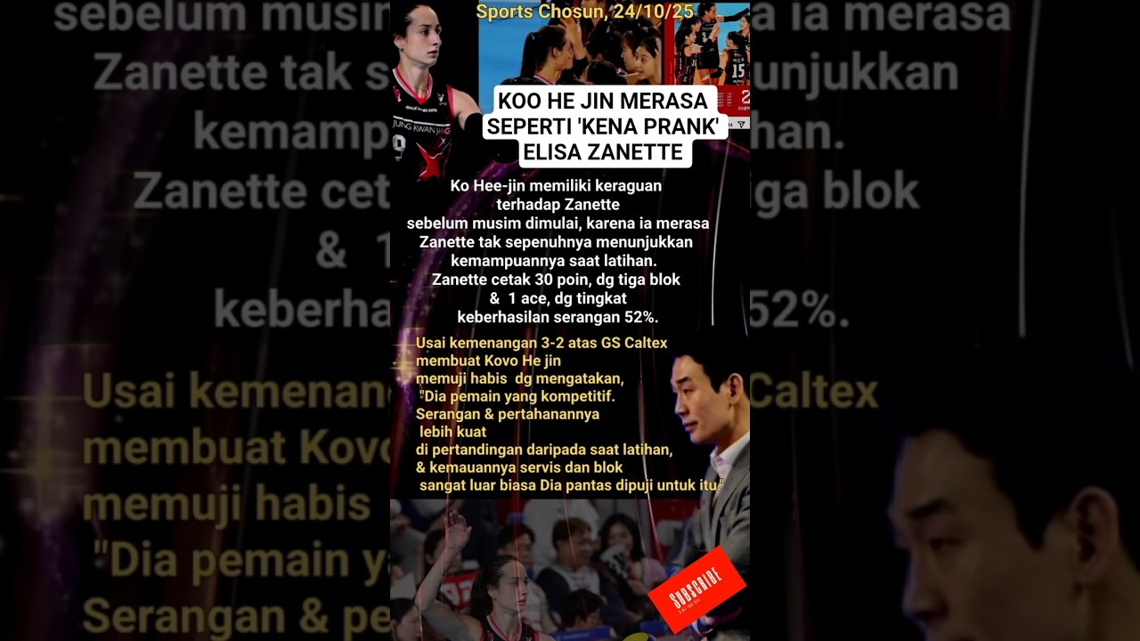 kata-kata Koo He jin Usai Red Sparks menang lawan GS Caltex #shorts