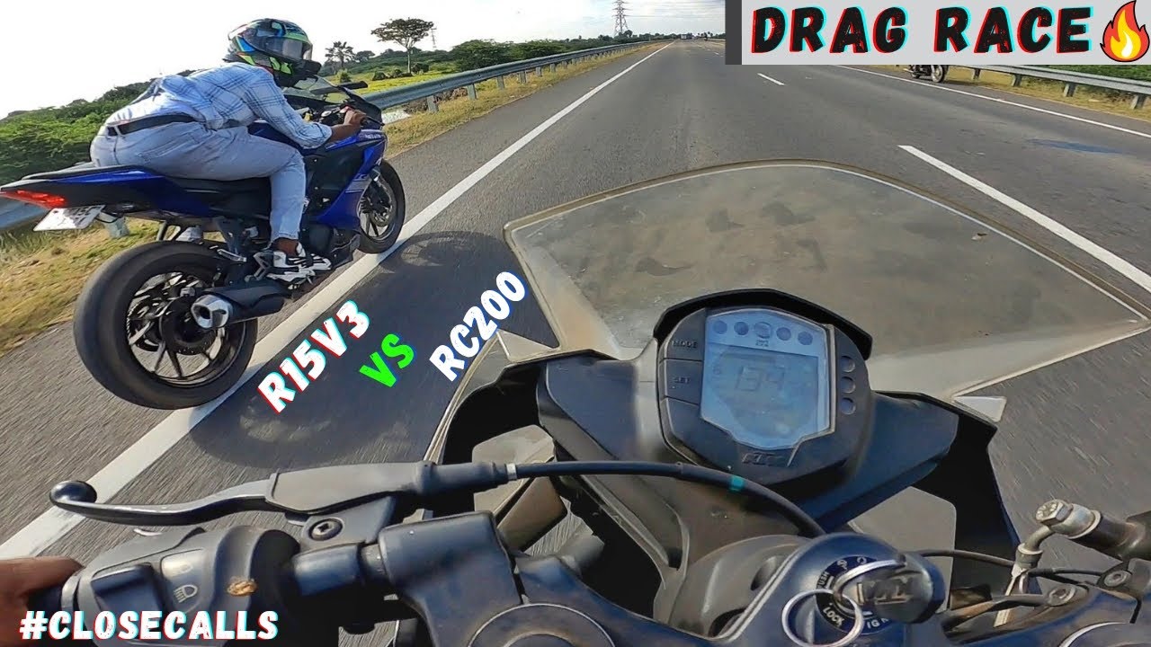 3 R15v3 Vs 1 Rc200 - Drag Race🥵🔥/Race Till Their Potential💪/Close Calls🤯/Result?/@Track Twister