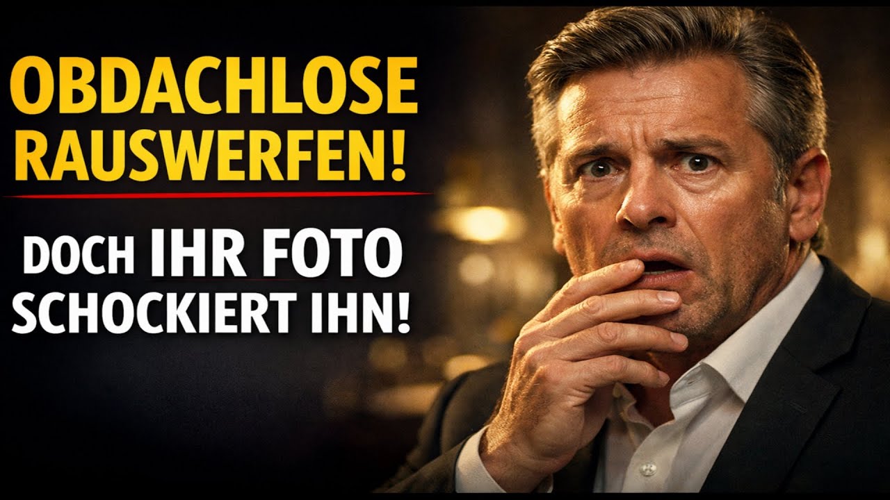 Chef befiehlt, die Obdachlose rauszuwerfen. Doch als er IHR Foto sieht, erstarrt er.