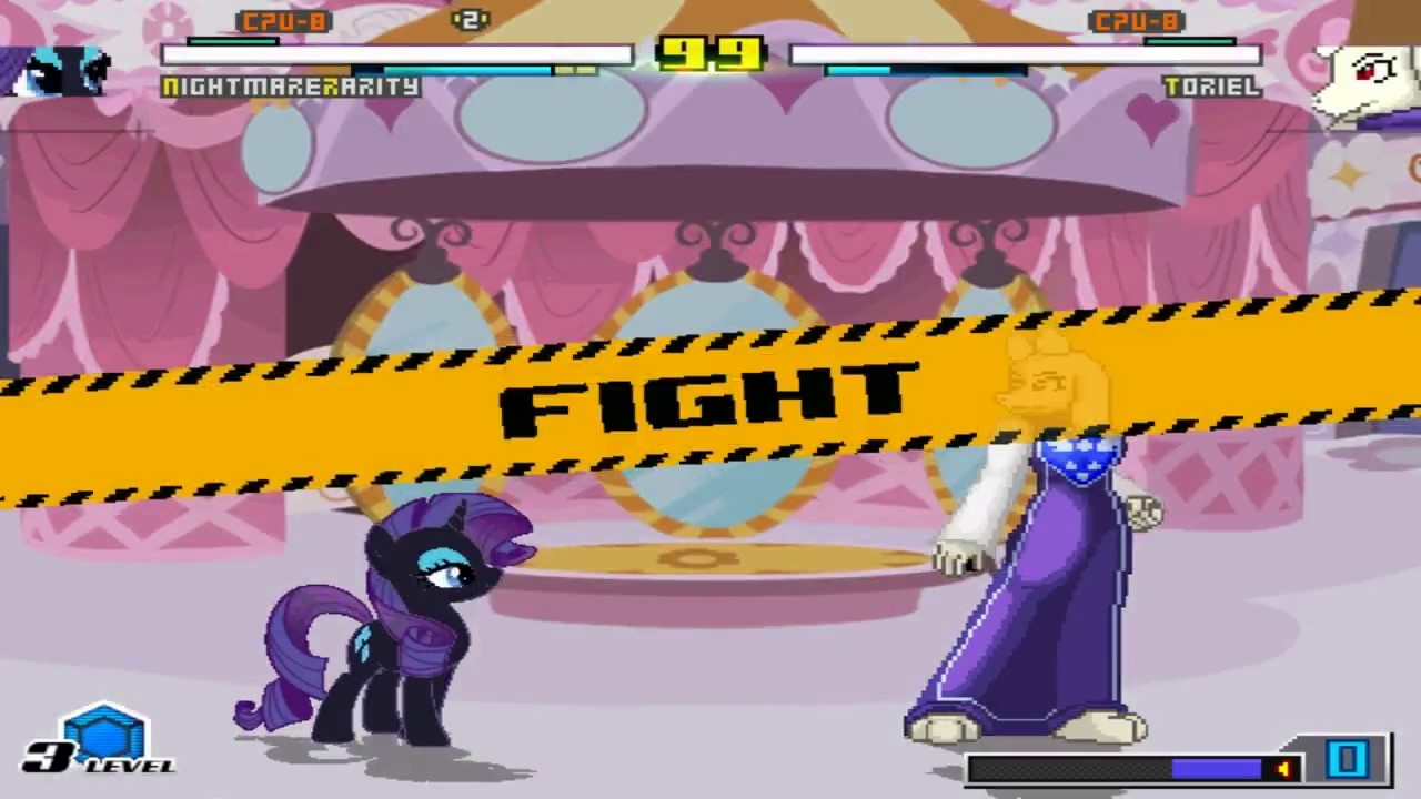 Mugen Fighting Is Magic Nightmare Rarity VS Toriel