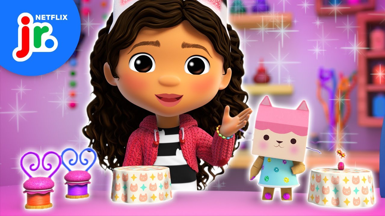 Crafting Mini Furniture for Cakey’s Café ☕️ Gabby’s Dollhouse | Netflix Jr