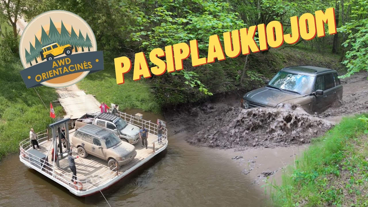 AWD turas tarp dviejų upių – bridom, plaukėm per upes, svilinom sankabas - Range Rover L322
