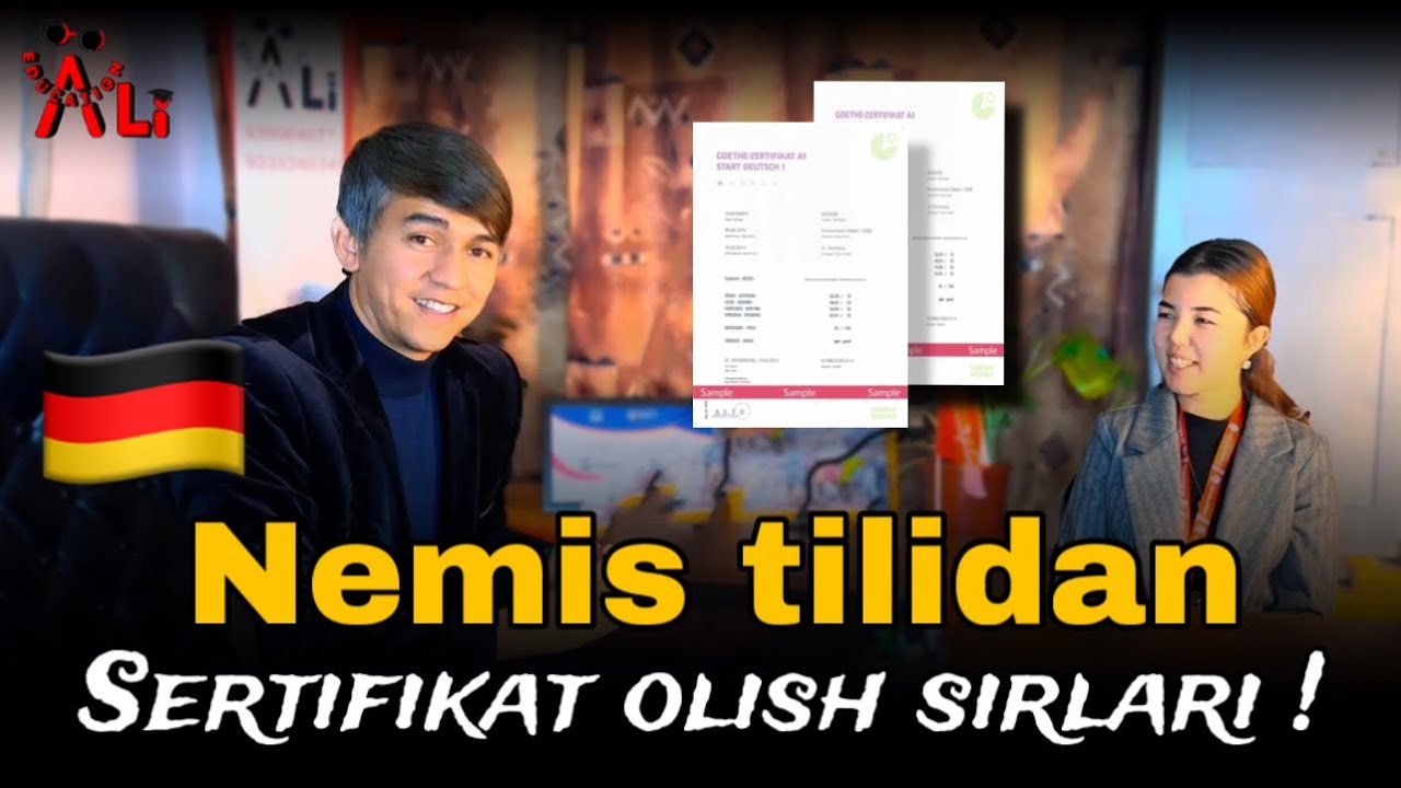 🇩🇪 NEMIS tilidan sertifikat olish sirlari | GOETHE sertifikati haqida | Germaniyaga ketish 🇩🇪
