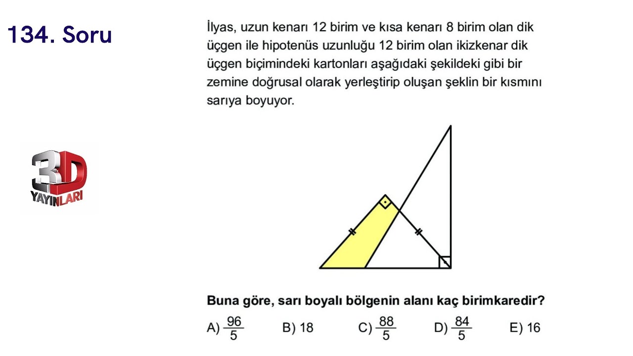Günün Geometri Sorusu-134 (3D Yayınlarından) | YKS2026 