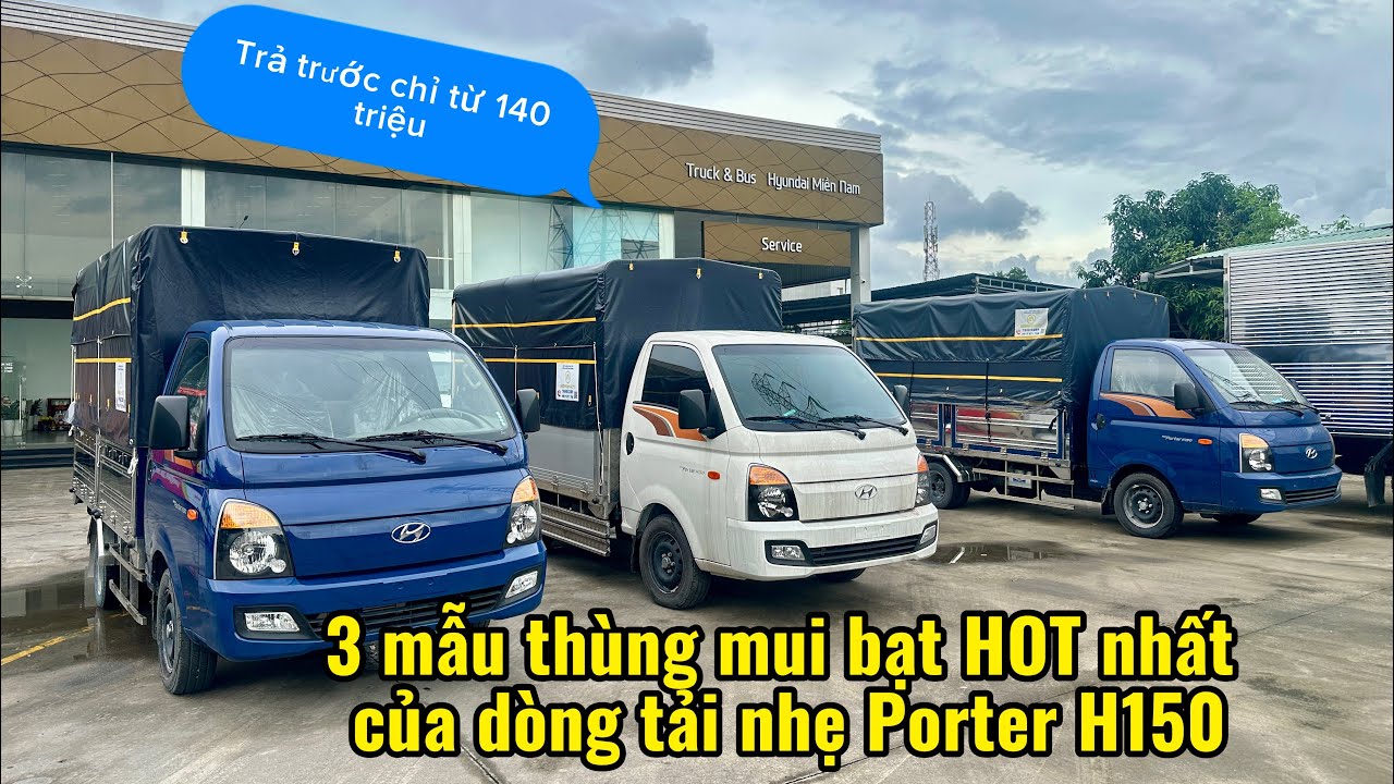 Mua xe Porter H150 mui bạt thì nên chọn Bửng Nhôm, Inox hay là Thùng tiêu chuẩn. 