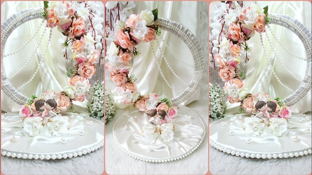 Ring platter from scratch|Ring platter decoration ideas|Ring plate for engagement|Engagement platter