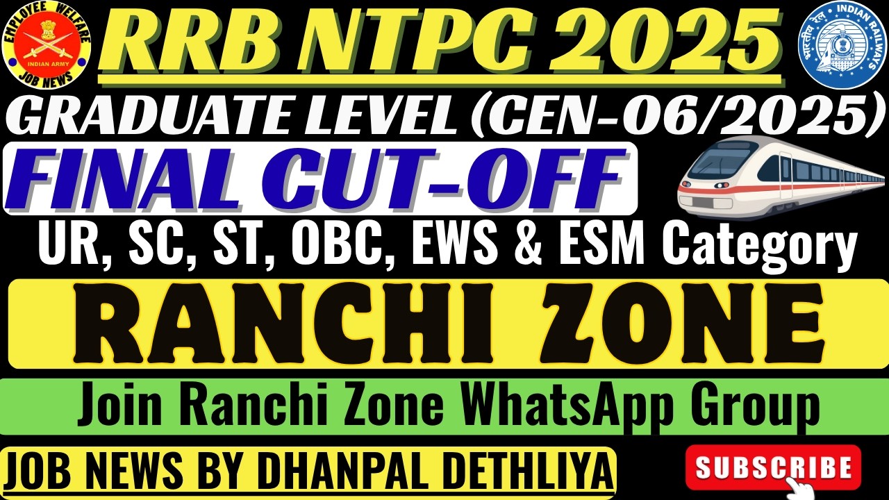 Ranchi Zone Expected Final Cut-Off Surprised You🔥| NTPC (G) 2025 | Safe🥰 & Danger😲 Score and Zones