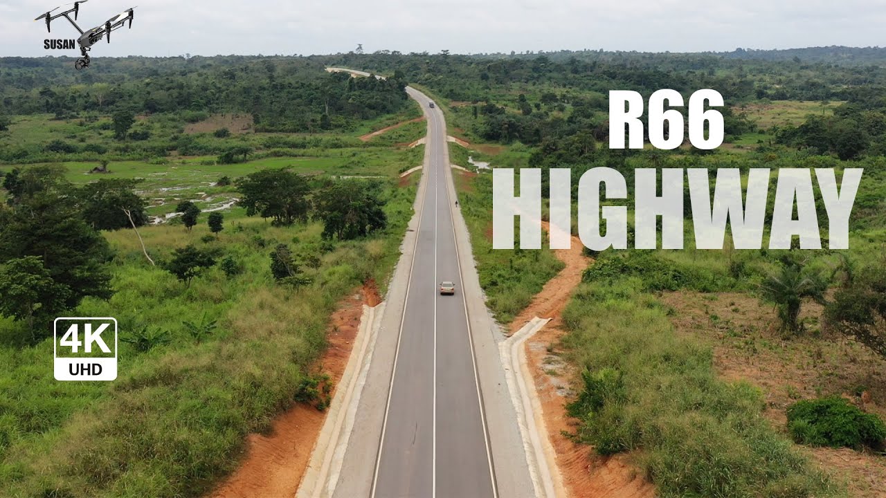 Ghana Regional Highway R66 Bechem Akomadan Road through Techimantia 4K