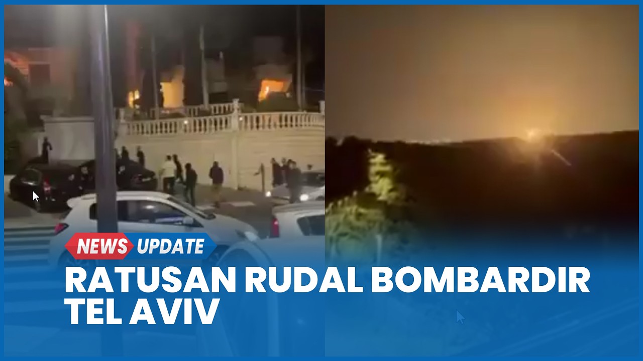 Suasana Mencekam Ratusan Rudal Bombardir Tel Aviv Buat Warga Panik