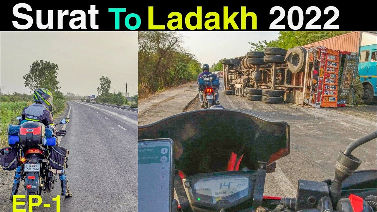 SURAT TO LADAKH RIDE On Tvs Apache 160 4V 2022 | First Day Ye Ho Gaya | Surat To Udaipur | EP-1