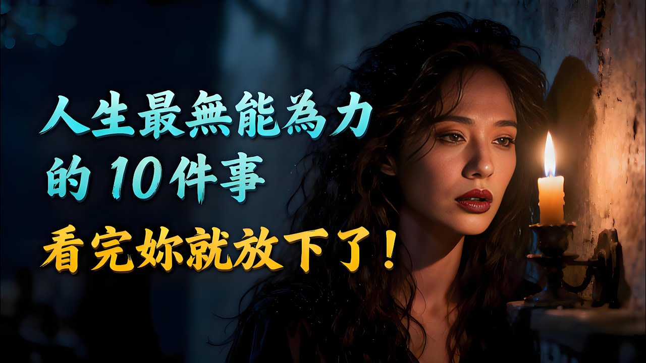 人生最無能為力的10件事，看完妳就放下了！