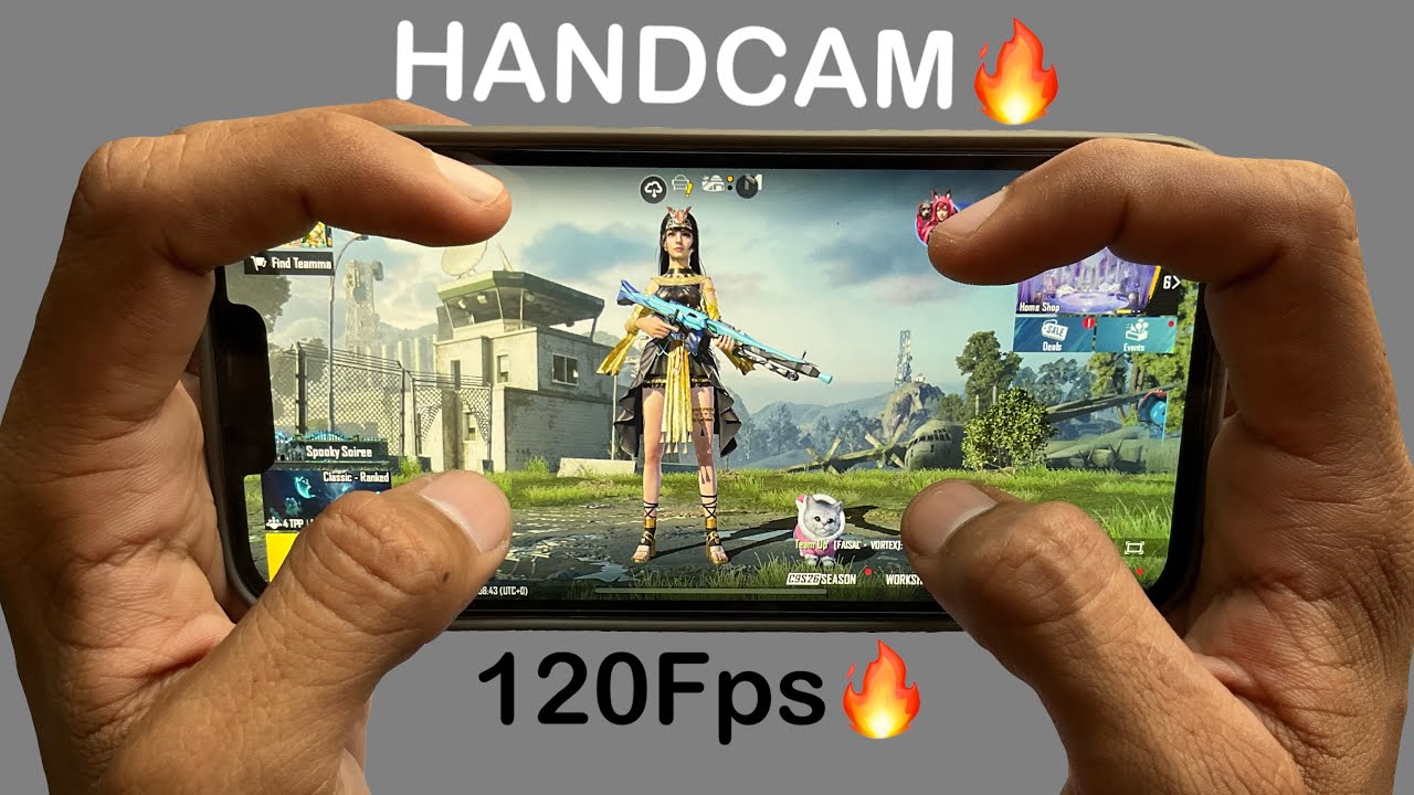 iPhone 13 Pro Max Handcam Test 4 Finger+Gyro 120Fps/🔥HDR With PubgMobile💥