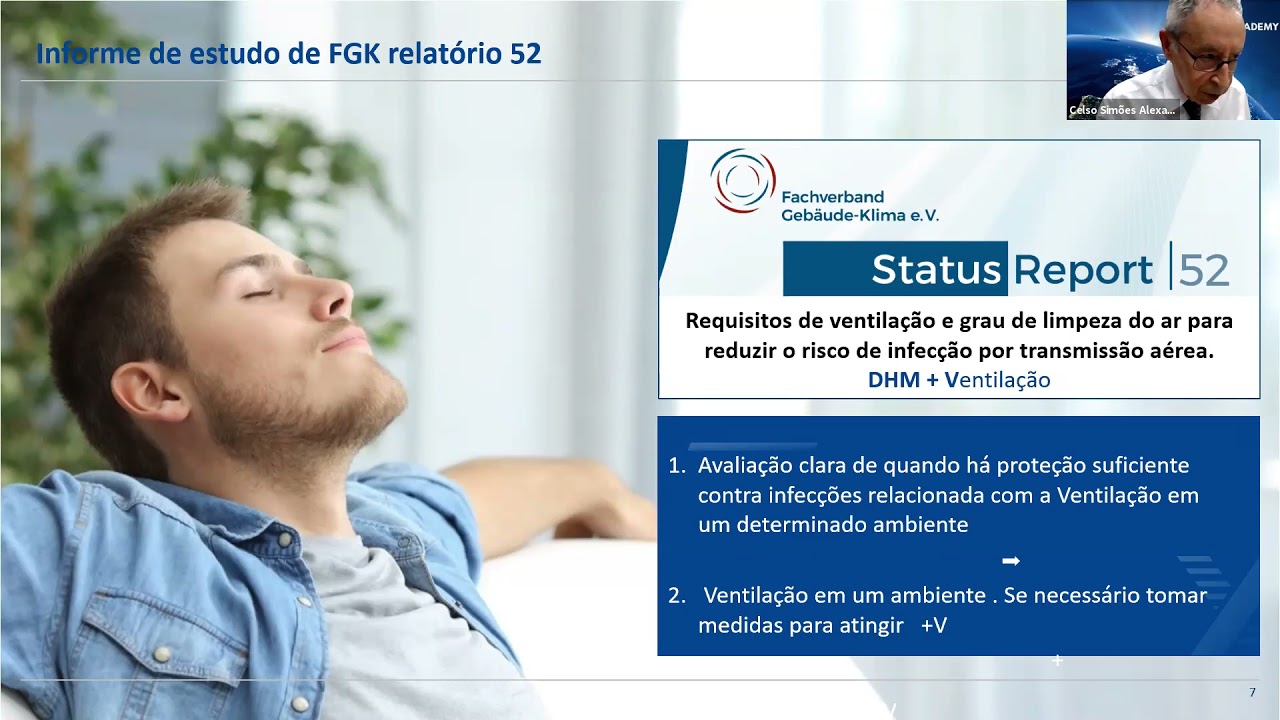 Ventilação e purificação do ar como soluções para ambientes internos - Dia 29 de Setembro de 2021