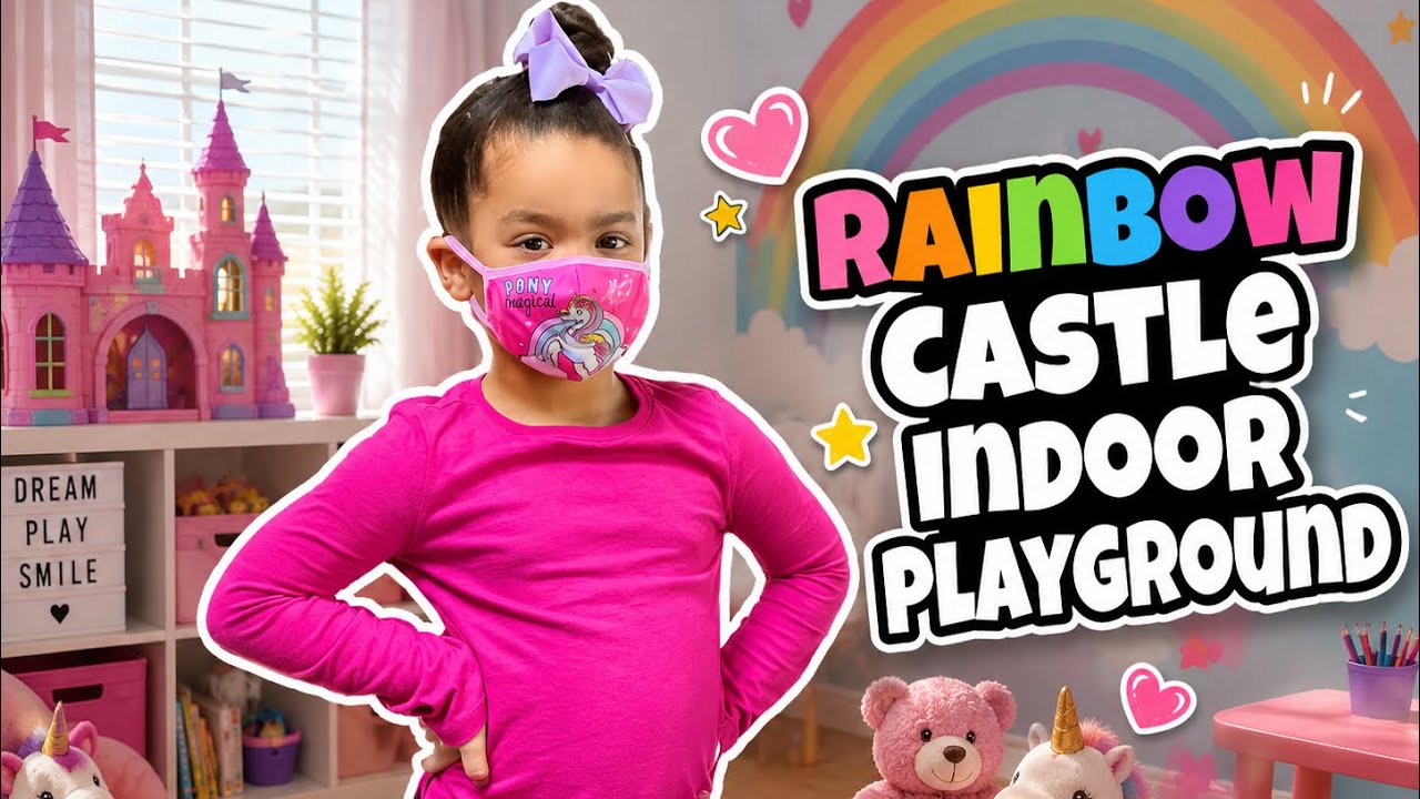 Rainbow 🌈Castle Indoor Playground with Esther Marie