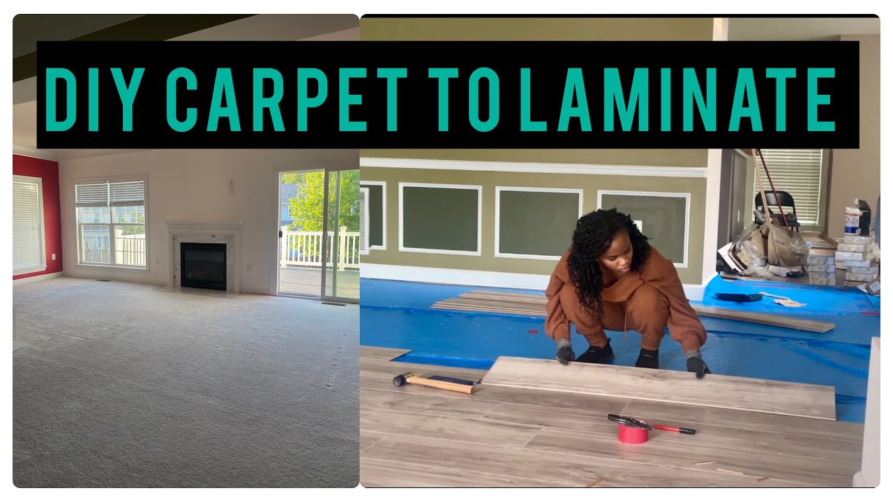 Contractor Wanted $5,000 😱… So We Did It Ourselves! (Carpet to Laminate DIY)