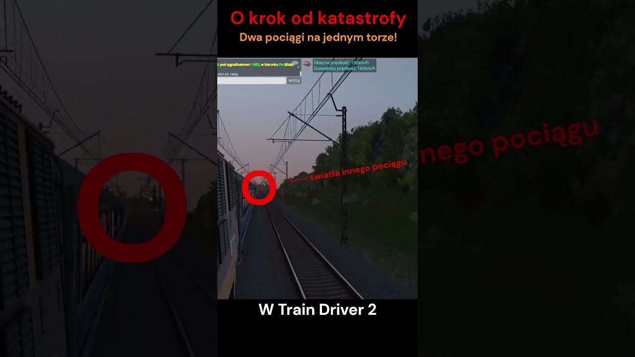 O krok od katastrofy. Dwa pociągi na jednym torze. (Train Driver 2)