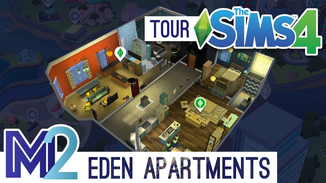 The Sims 4 Apartments Tour - City Living Post-University (Eden Twins)