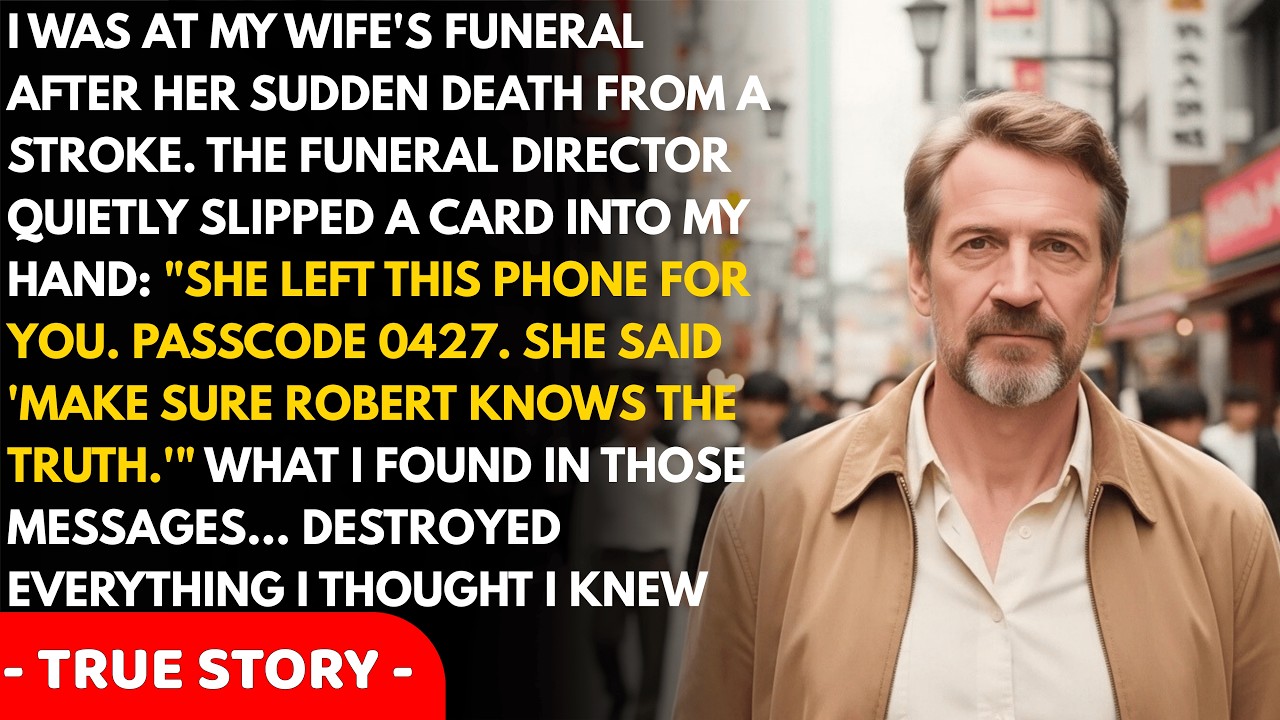 At my wife's funeral, the funeral director slipped me a card: 