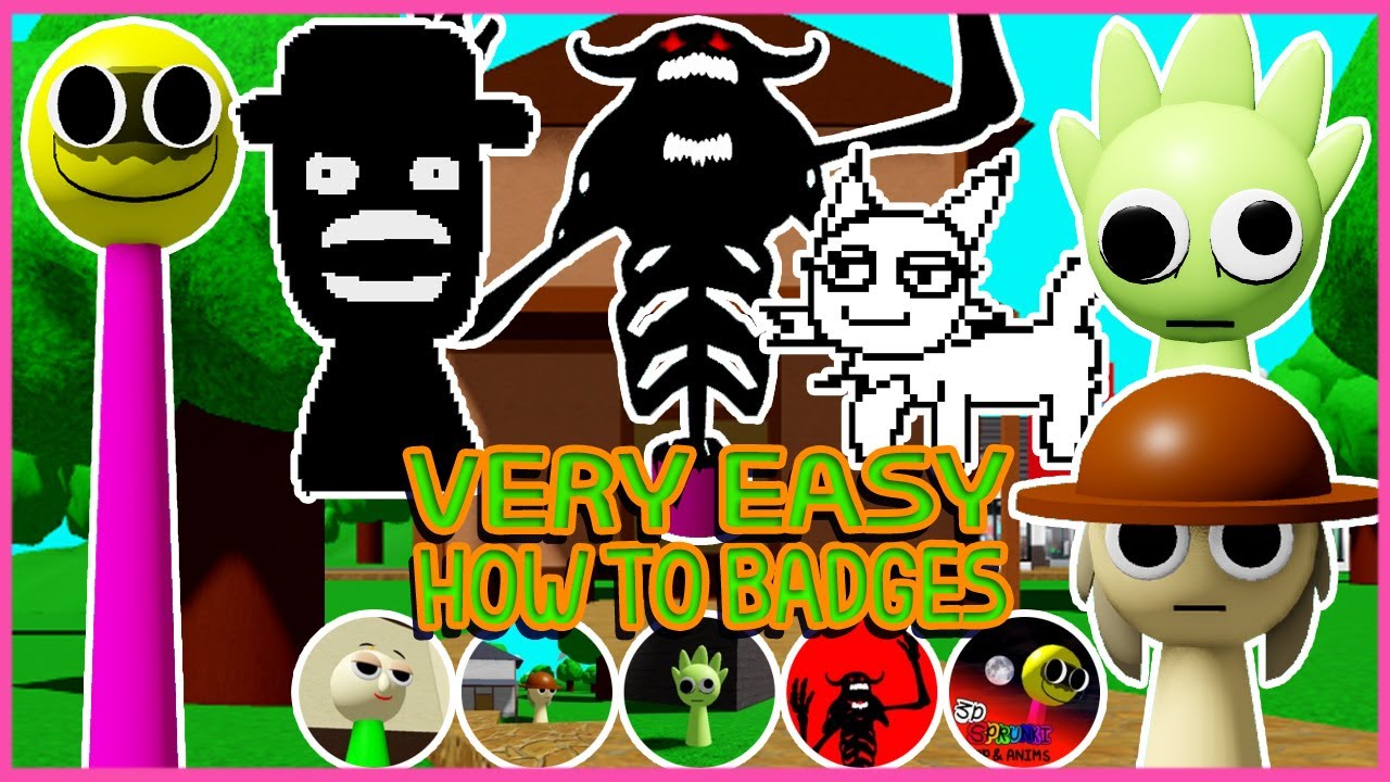 Roblox - Update Gamepass And How to get 4 Badges in 3D Sprunki Roleplay & Animations [Parasprunki]