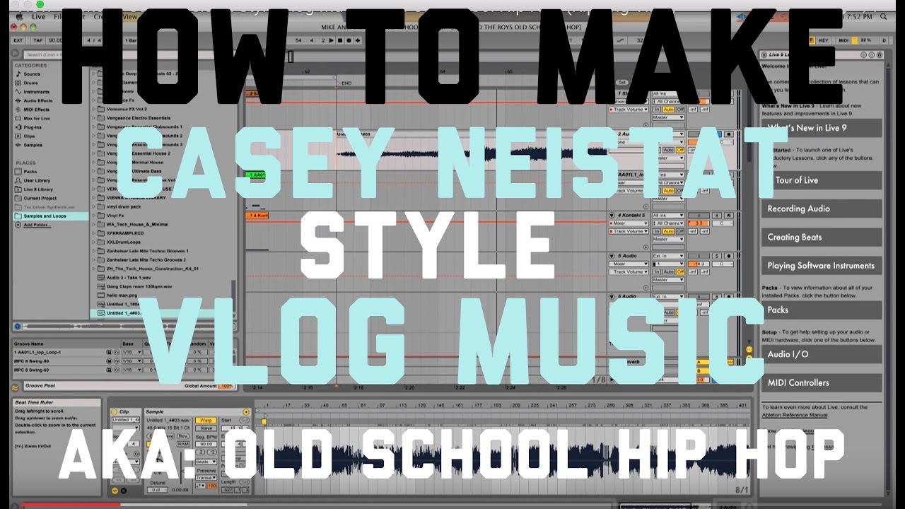 How To Make Casey Neistat Style Vlog Music  AKA: Old School Hip Hop  (Ripping Vinyl)