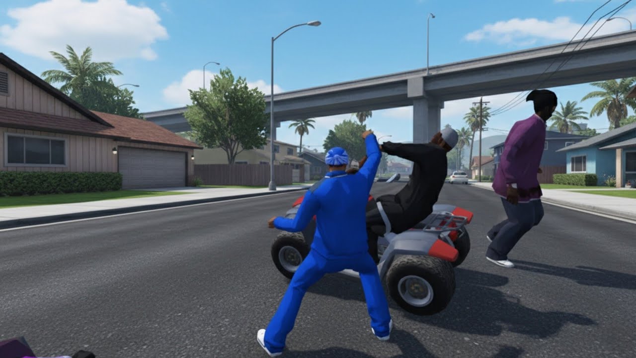 GTA San Andreas Crazy ATV Mahayudh Ballas Gang vs CJ Ultimate Dhakka Fight😂🔥