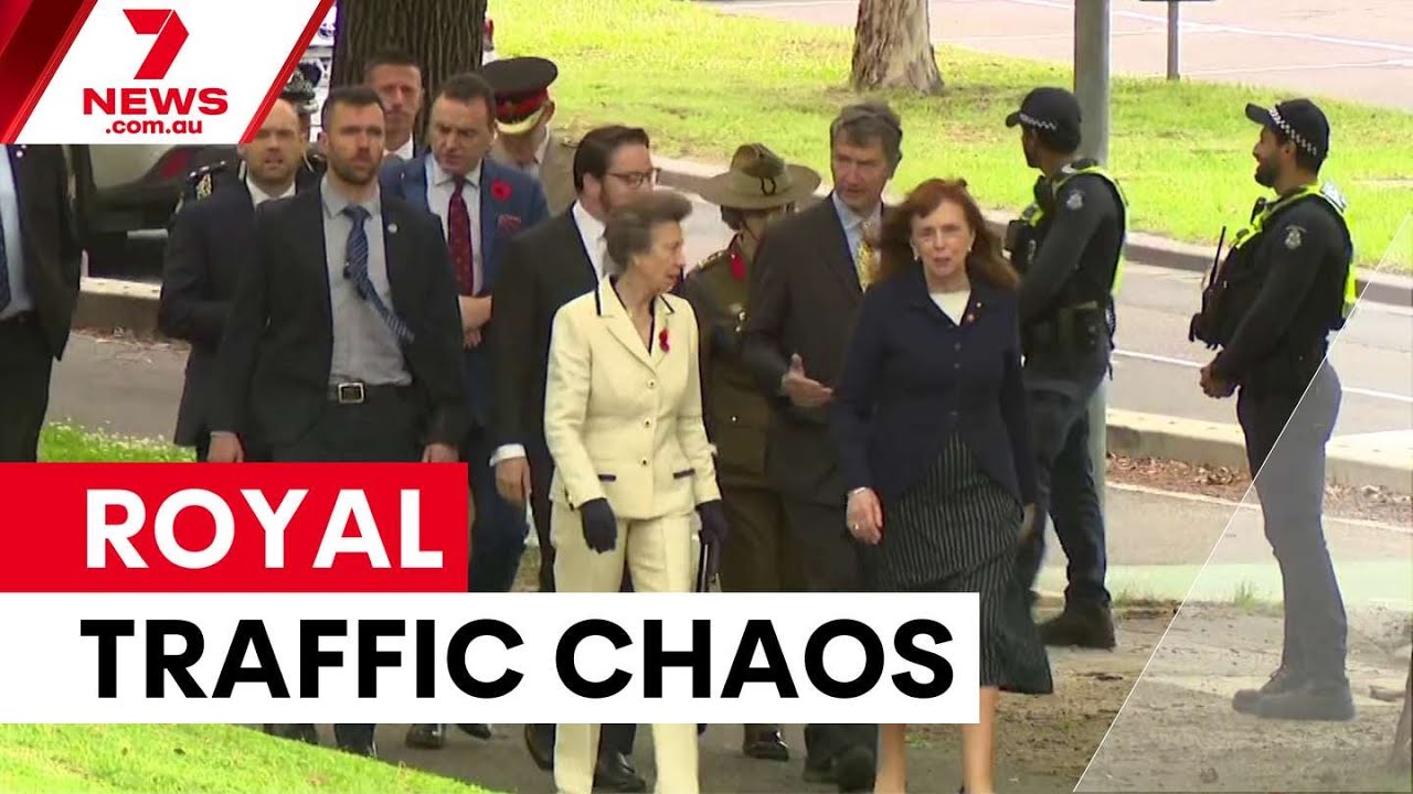 Princess Anne's Melbourne visit sparks traffic controversy | 7NEWS