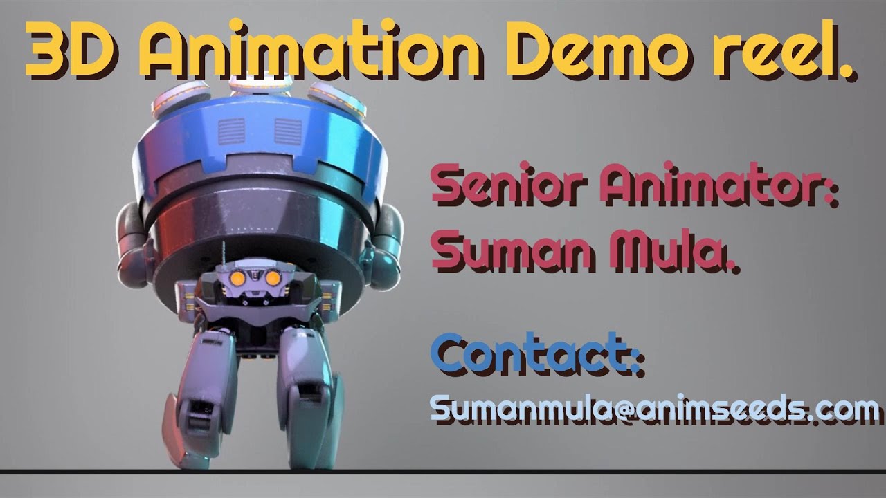 3D animation demo reel by Suman Mula.