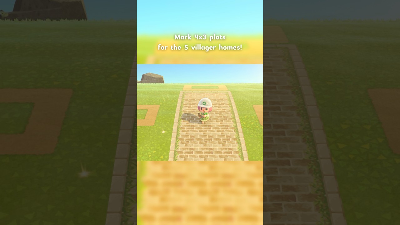 how to build this neighborhood layout for 5 villagers! 