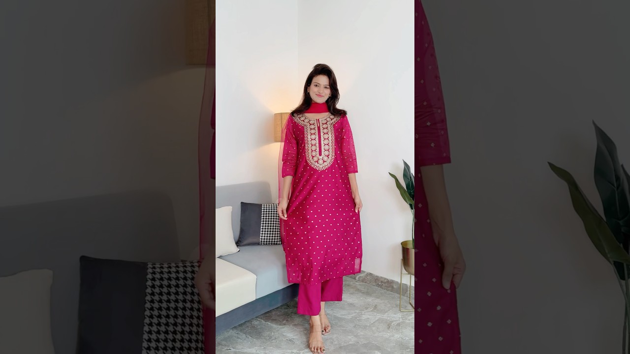 Festive wear embroidered kurta set with dupatta l Flipkart kurta pant dupatta haul♥️