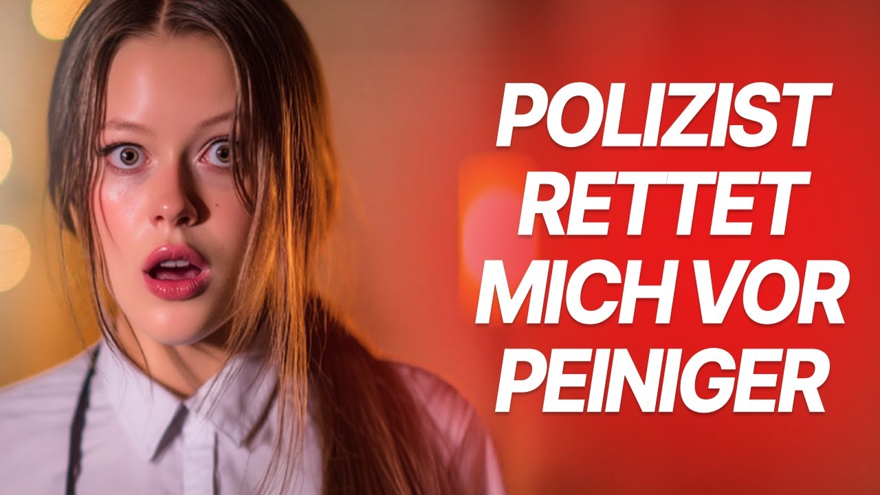 Der Polizist rettet die hübsche, junge Frau. Kann der Peiniger gewinnen?