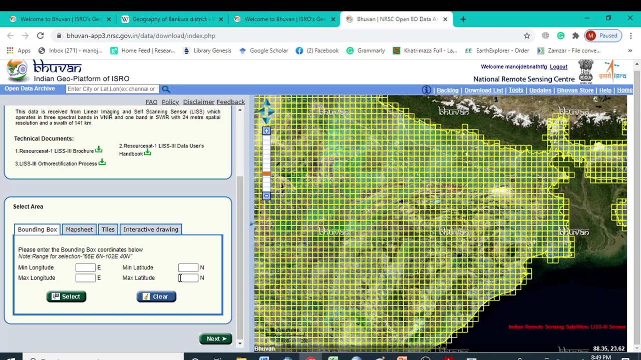How to download LISS III Satellite image from Bhuban ভুবন থেকে স্যাটেলাইট ইমেজ কিভাবে ডাউনলোড করবেন