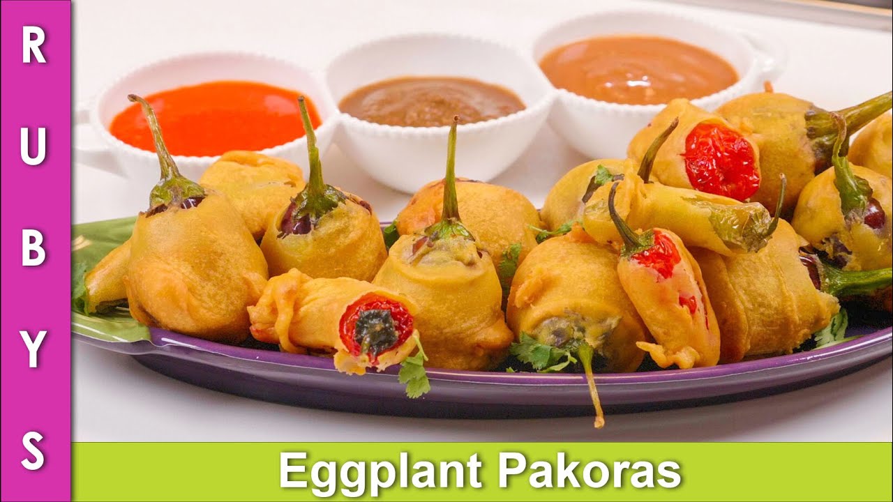 Baingan kay Pakoray Eggplant Pakorda Zabardast Asaan Iftari Recipe Ramadan 2019 in Urdu Hindi - RKK