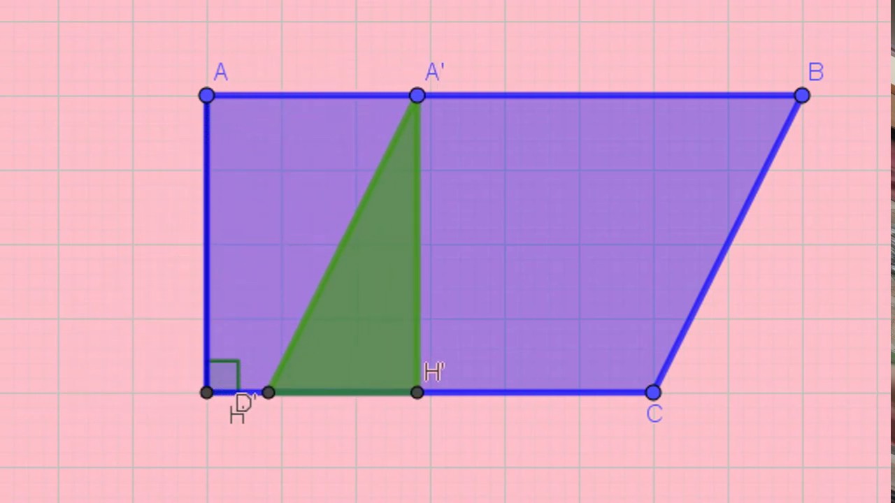 مساحــــــة متـــــوازي الاضـــــلاع بجيوجبــــــرا ........بطريقة جميلة .