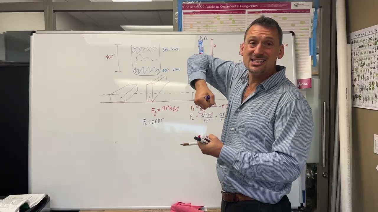 Why the substrate at the bottom of a pot is wetter