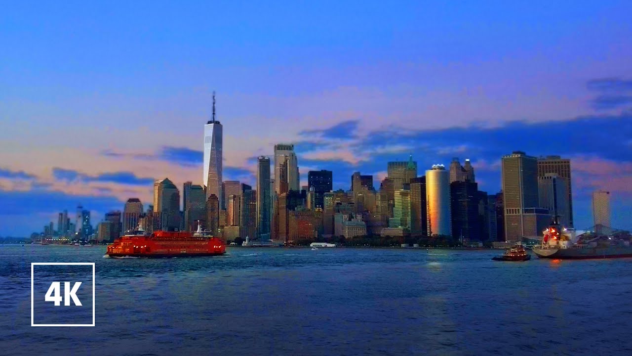 SUNSET in NEW YORK CITY 🗽 Staten Island Ferry Ride experience, NYC