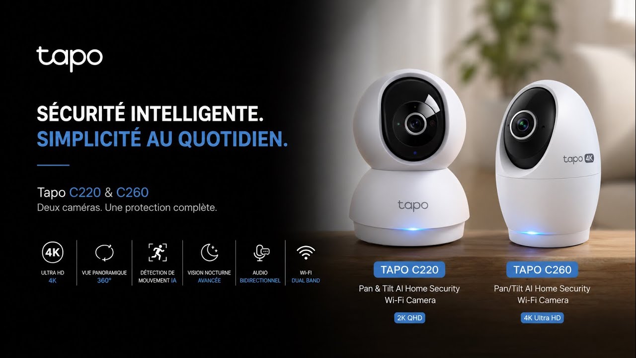 LES MEILLEURES CAMÉRAS D’INTÉRIEUR EN 2026 ? TEST DES TAPO C220 & C260 (TP-LINK)