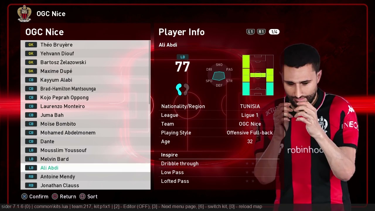 OGC Nice Transfer Update 2026 Facepack PES 2021-SPFL2026