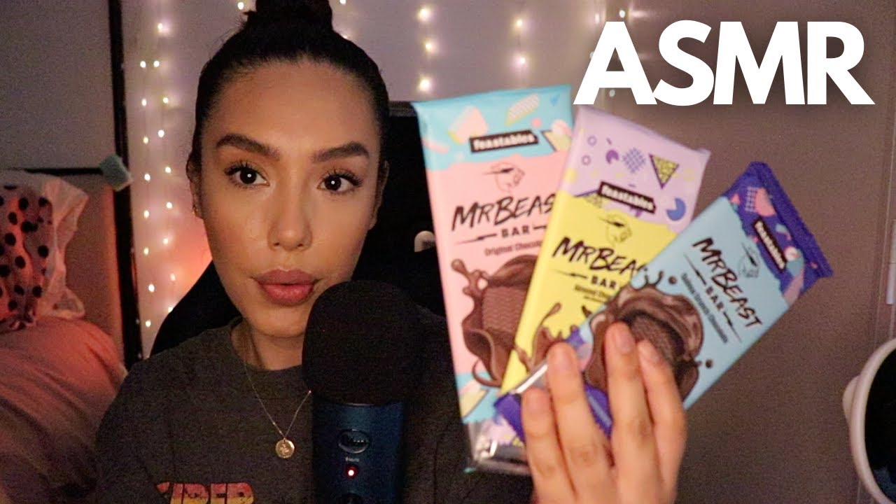 ASMR ✨ Ем шоколадные батончики Feastables от @MrBeast 🍫